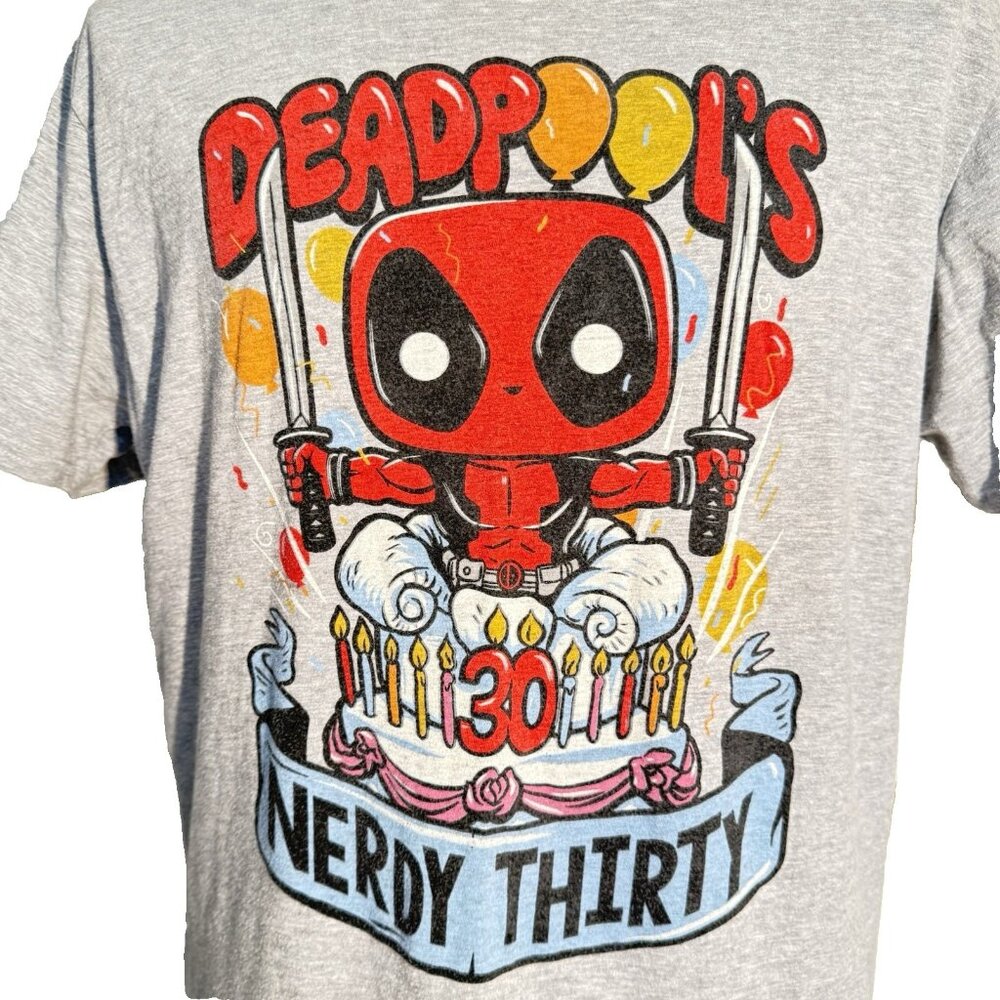 Deadpools 30th Nerdy Thirty Funko Pop T Shirt Tee Marvel Collectors Size Large